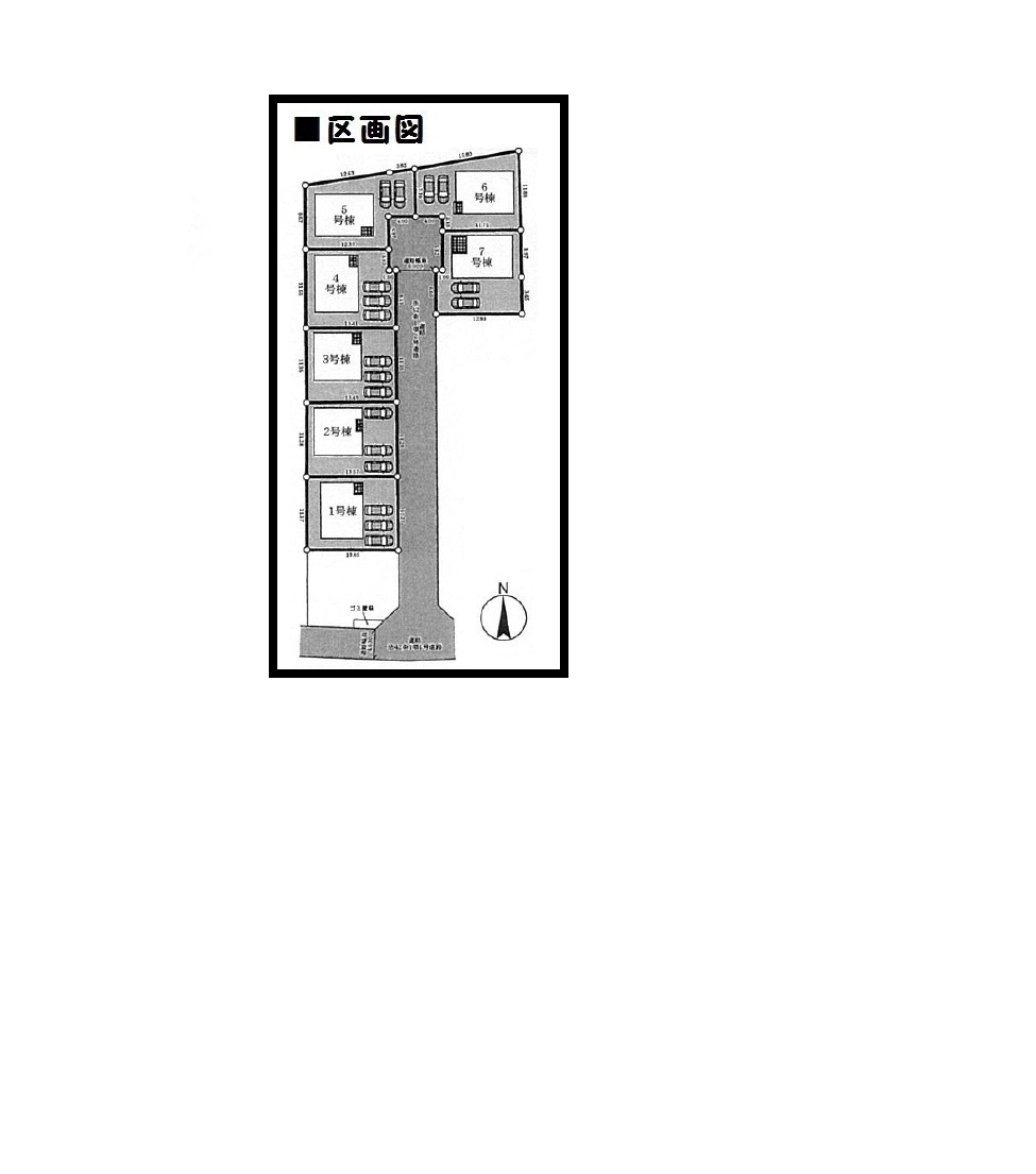 【桜井市大福第7　新築一戸建て　全7区画！】区画図面