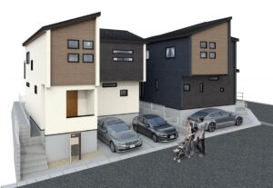 【奈良市帝塚山2丁目　新築一戸建て　限定2区画！】外観写真
