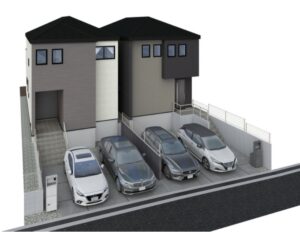 【河合町中山台1丁目　新築一戸建て　限定2区画！】外観写真